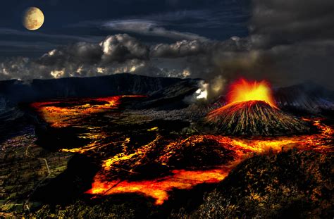 volcano eruption video background